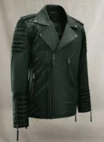 Leather Jacket Dark Green