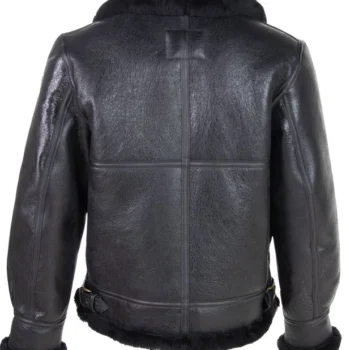 Black Sheepskin Bomber Leather Jacket | Schott Jacket