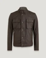 Burnt Oak RACEMASTER LEATHER JACKET | Belstaff