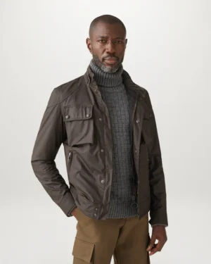 Burnt Oak RACEMASTER LEATHER JACKET | Belstaff