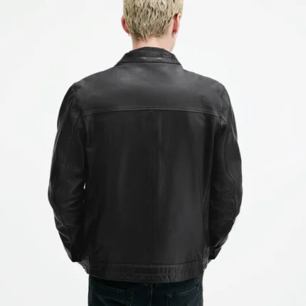 Black Jade Tab Collar Leather Jacket | AllSaints