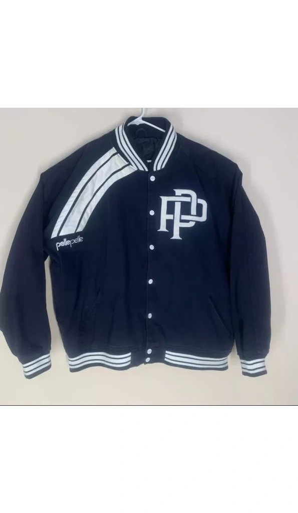 Pelle Pelle Varsity Wool Navy Blue Jacket | Men & Women