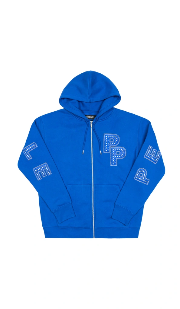 Pelle Pelle Blue Wool Stone Hoodie | Men & Women