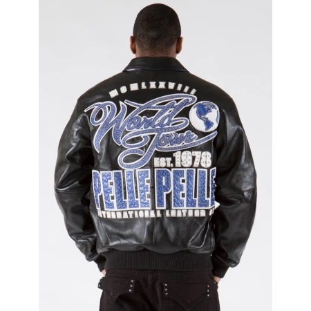 Pelle Pelle Men World Tour Leather Jacket | Black Jacket view 3