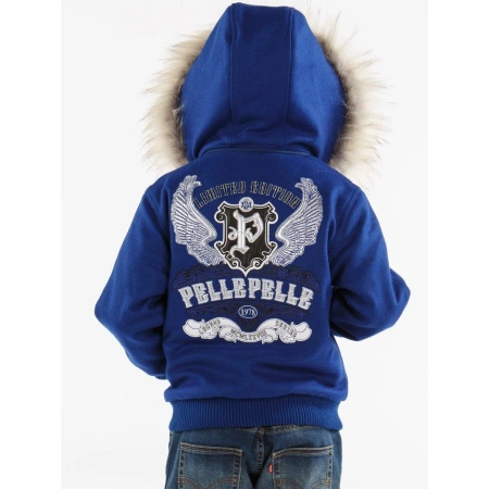 Pelle Pelle Legend Series Kids Wool Jacket | Fur Hood Jacket view 2