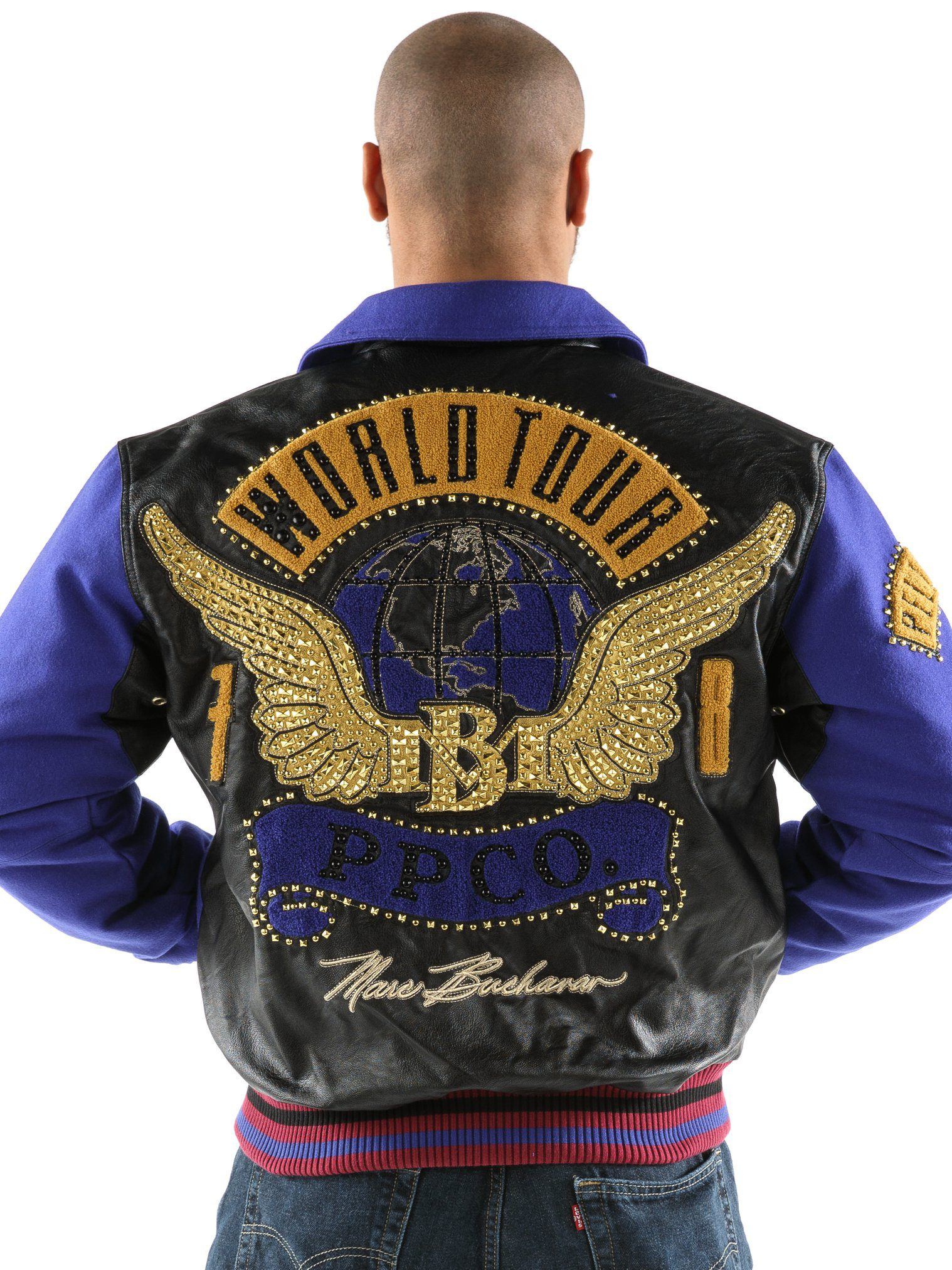 Pelle Pelle Men World Tour Purple MB Jacket | Leather & Wool view 3