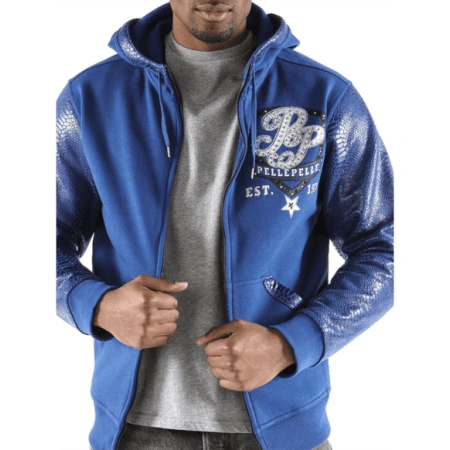 Pelle Pelle King Of Thrones Blue Hood Jacket | Men Jacket view 3