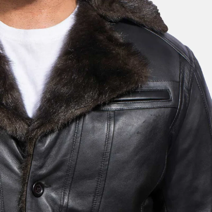 Lapel Fur Collar Leather Jacket