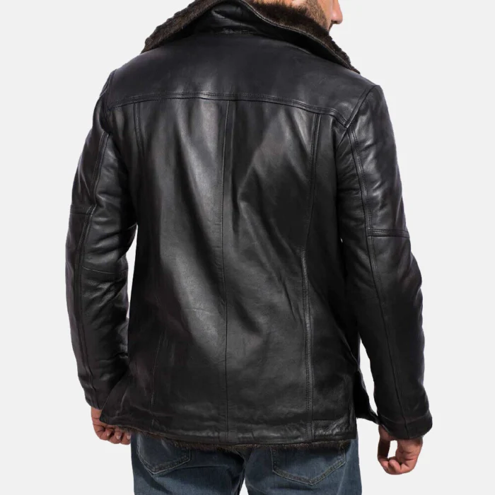 Lapel Fur Collar Leather Jacket