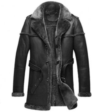 Sheepskin Shearling Fur Collar Leather Coats