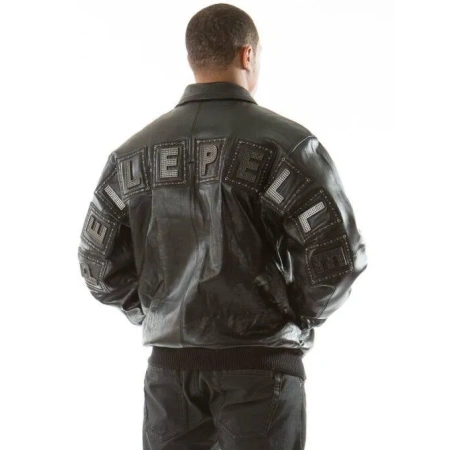 Pelle Pelle Men Black Jeweled Leather Jacket view 3