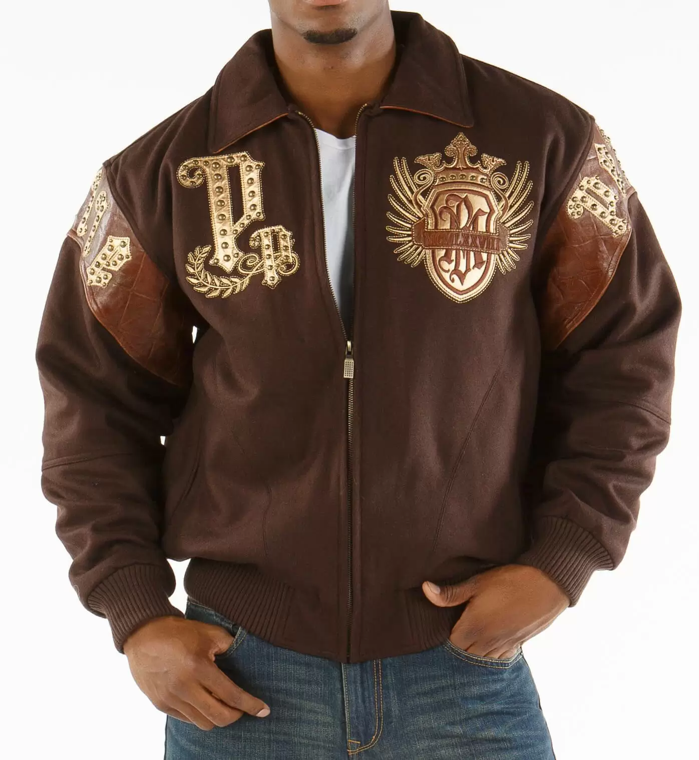 Pelle Pelle Empire Brown Wool Jacket