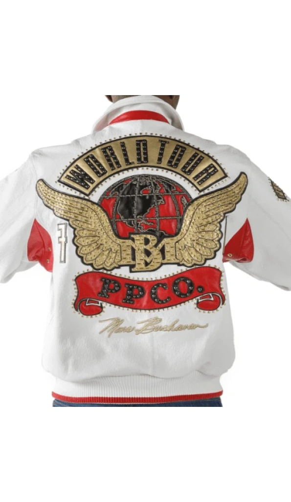 Pelle Pelle Men White World Tour MB Jacket