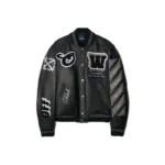 Full Leather Varsity Jacket | Off-White