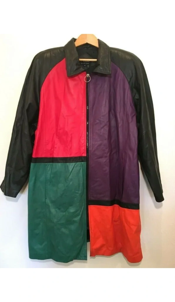 Pelle Pelle Multicolor Long Leather Coat