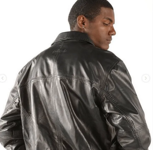 Pelle Pelle Men Shiny Black Blouson Jacket