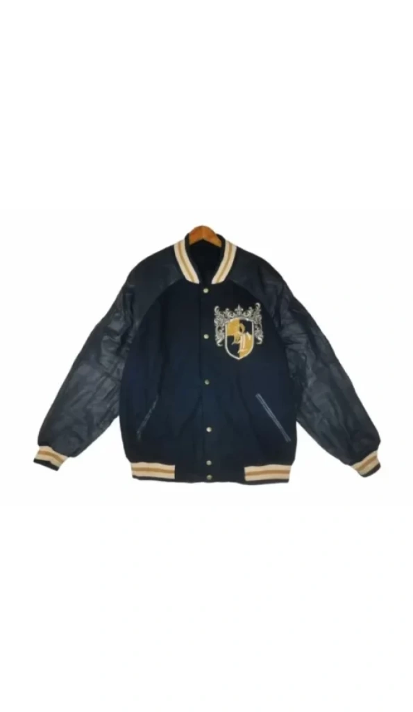 Pelle Pelle Black Varsity Wool Leather Jacket