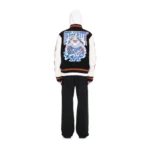 Black Wizard Leather Wool Varsity Jacket | Off-White