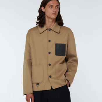 Genuine Tan Wool and Cashmere Blouson Jacket