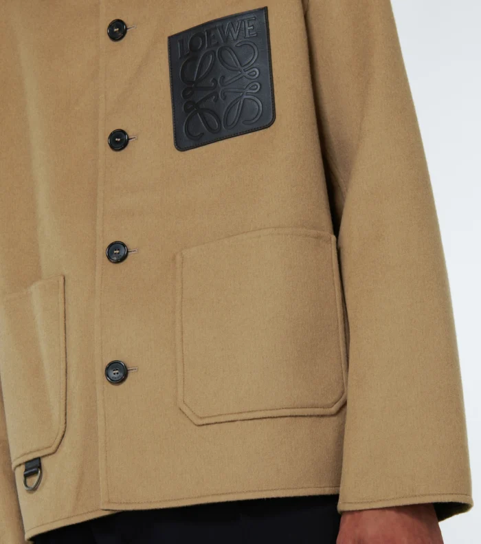 Genuine Tan Wool and Cashmere Blouson Jacket