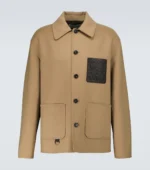 Genuine Tan Wool and Cashmere Blouson Jacket