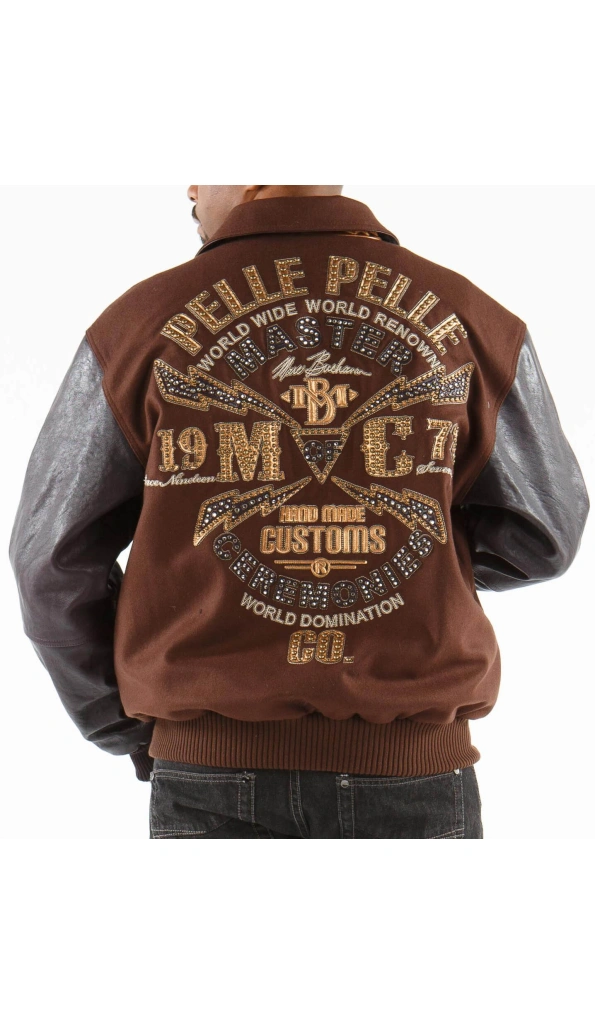 Pelle Pelle Brown Ceremonies Varsity Jacket