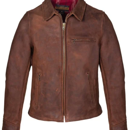 Heavyweight Oiled Nubuck Leather Delivery Jacket