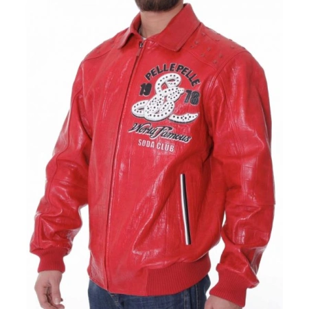 Pelle Pelle Red Soda Club Jacket view 3