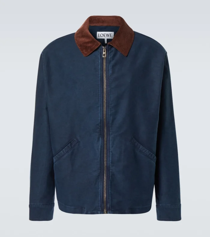 Genuine Blue Cotton Blouson Jacket