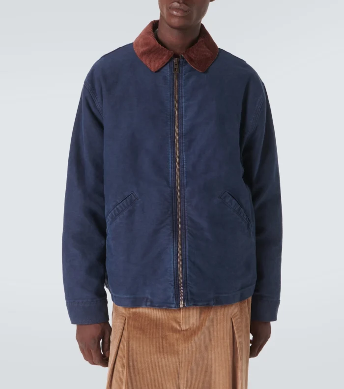 Genuine Blue Cotton Blouson Jacket