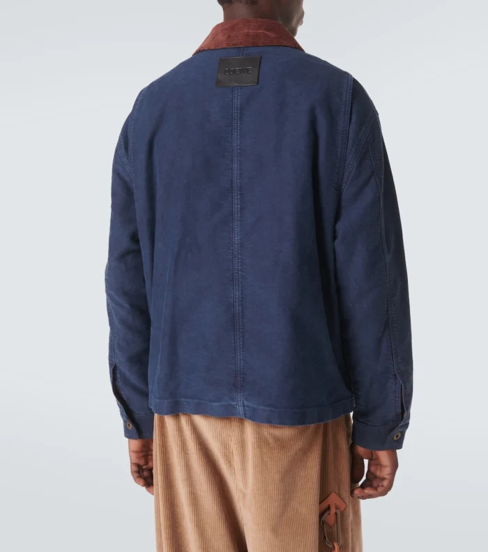 Genuine Blue Cotton Blouson Jacket