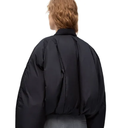 Padded Ladies Black Bomber Nylon Jacket