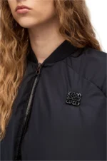 Padded Ladies Black Bomber Nylon Jacket