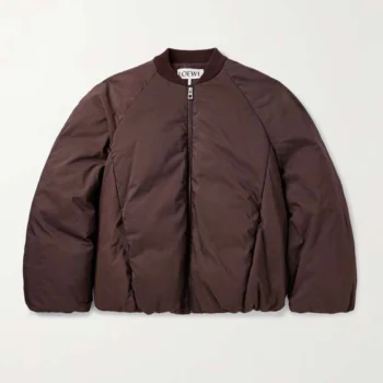 Genuine Maroon Cotton Shell Bomber Jacket