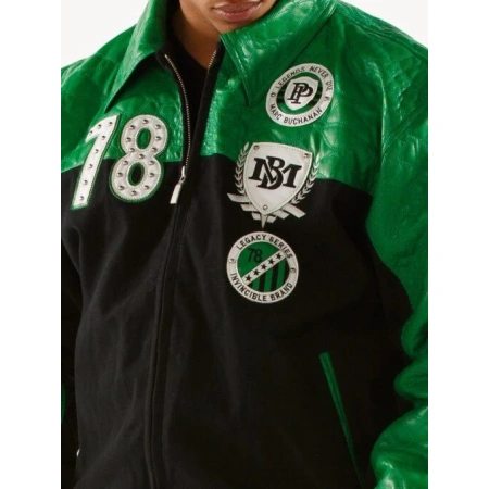 Pelle Pelle Original And True Green Varsity Jacket view 3