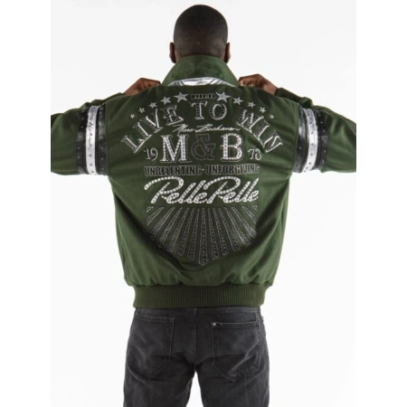 Pelle Pelle Live To Win Dark Green MB Jacket view 3