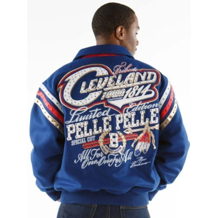 Pelle Pelle Blue Tribute Cleveland Wool Jacket view 2