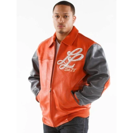 Pelle Pelle Orange Notorious MB Leather Jacket view 3
