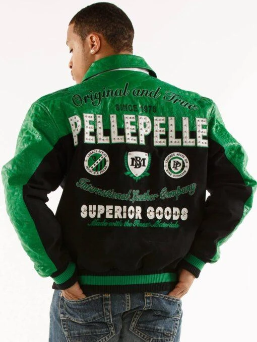 Pelle Pelle Original And True Green Varsity Jacket view 2