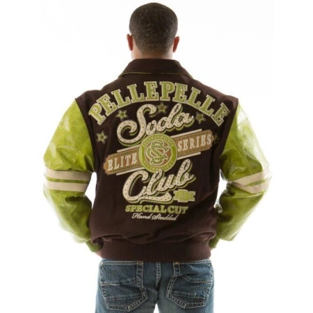 Pelle Pelle Olive Brown Soda Club MB Jacket view 2