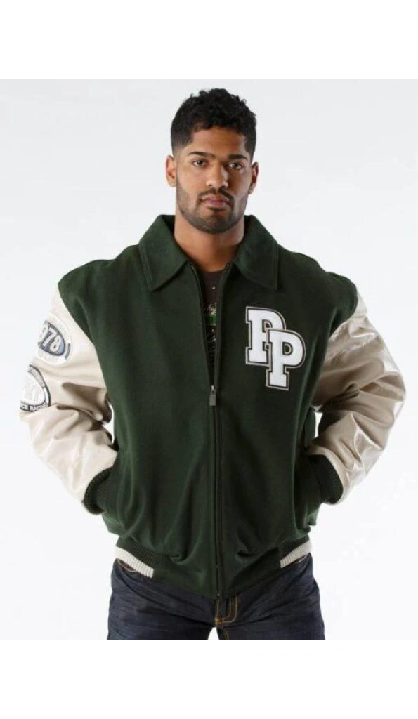 Pelle Pelle World Famous Dark Green Wool Jacket