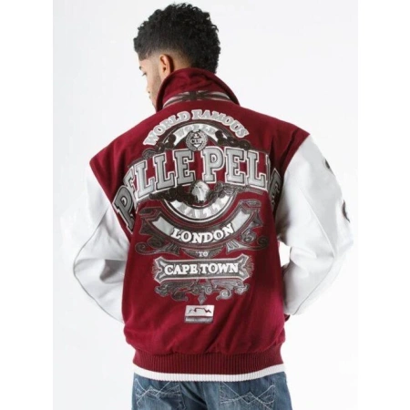 Pelle Pelle World Famous Maroon Wool Jacket view 2