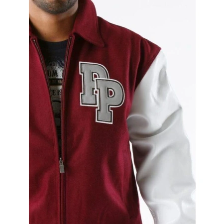 Pelle Pelle World Famous Maroon Wool Jacket view 3