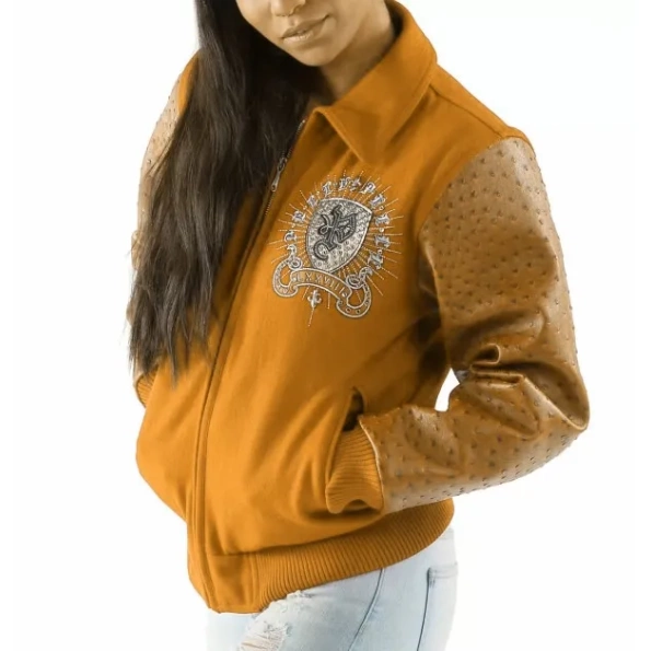 PELLE PELLE IMMORITAL BROWN WOOL LEATHER JACKET