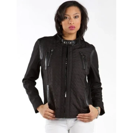 PELLE PELLE WOMENS PURE BLACK JACKET