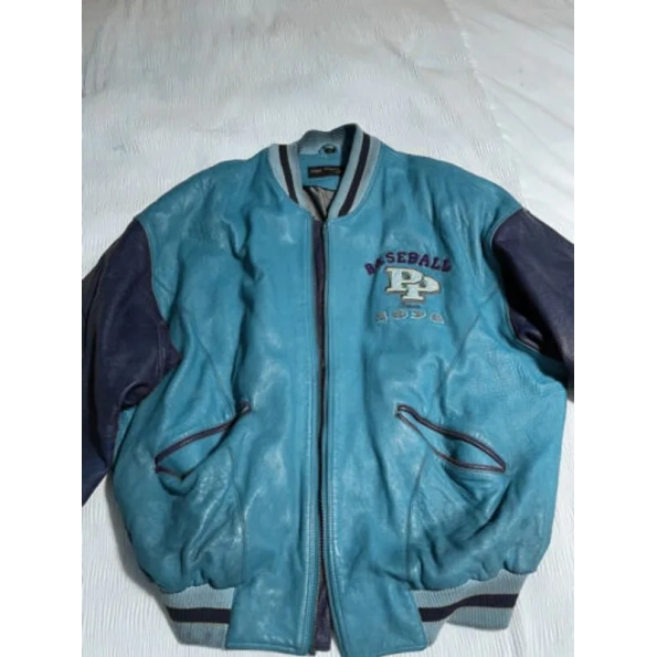 PELLE PELLE AUTHENTIC TURQUOISE LEATHER JACKET