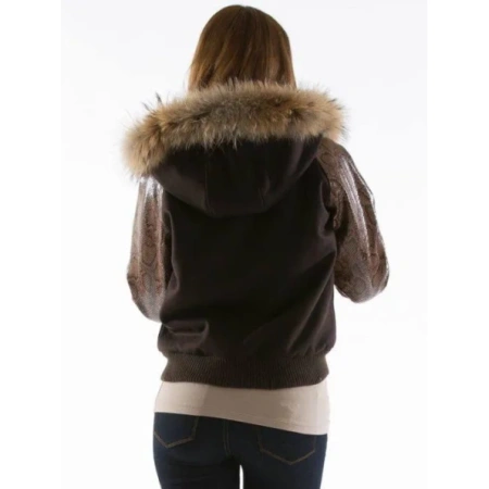 PELLE PELLE WOMENS BROWN HOODIE JACKET view 2
