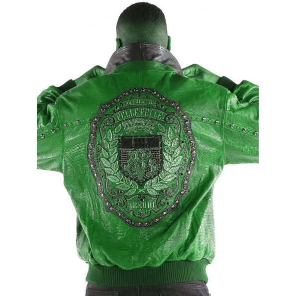 PELLE PELLE DARK GREEN MB LEATHER JACKET