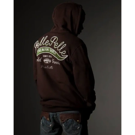 Pelle Pelle Men World Famous Brown Hoodie