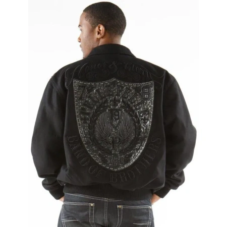 Pelle Pelle Black Band Of Brothers MB Jacket | Wool Jacket view 2